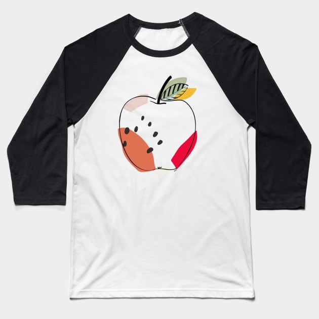 Abstract Appel Baseball T-Shirt by cwtu26